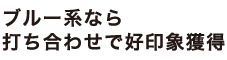 ブルー系なら打ち合わせで好印象獲得