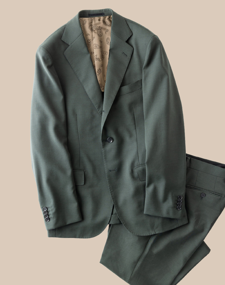 グリーンのオーダースーツ