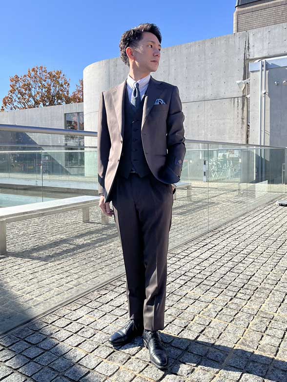 ブラウン×ブルー