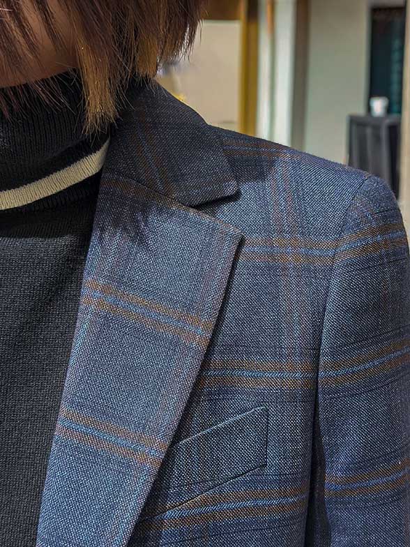 ネイビー×ブラウン