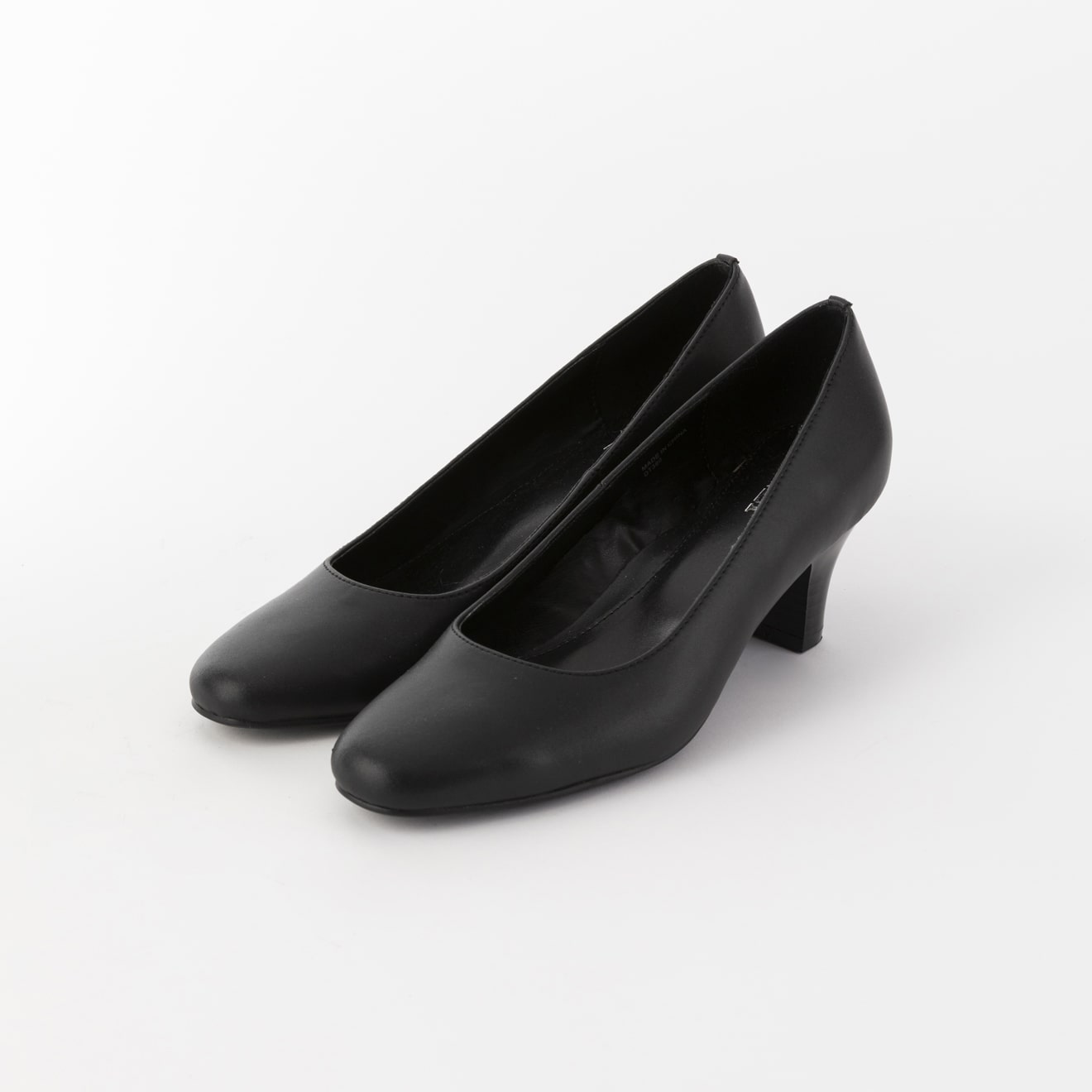 本革 定番パンプス ブラック