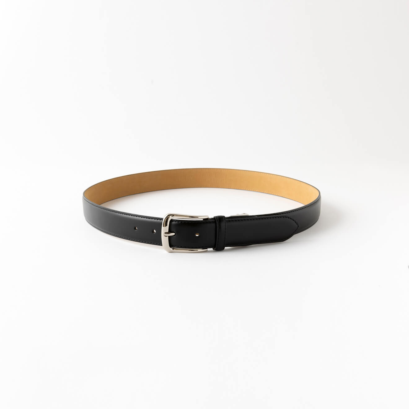 日本製 / スムースレザーベルト ブラック 定番