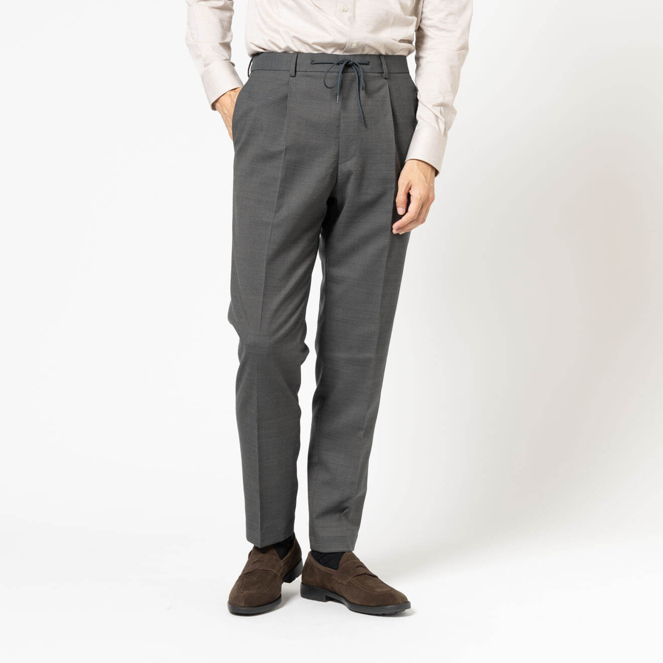 伊マルゾット社 マイクロウール セットアップパンツ グリーン