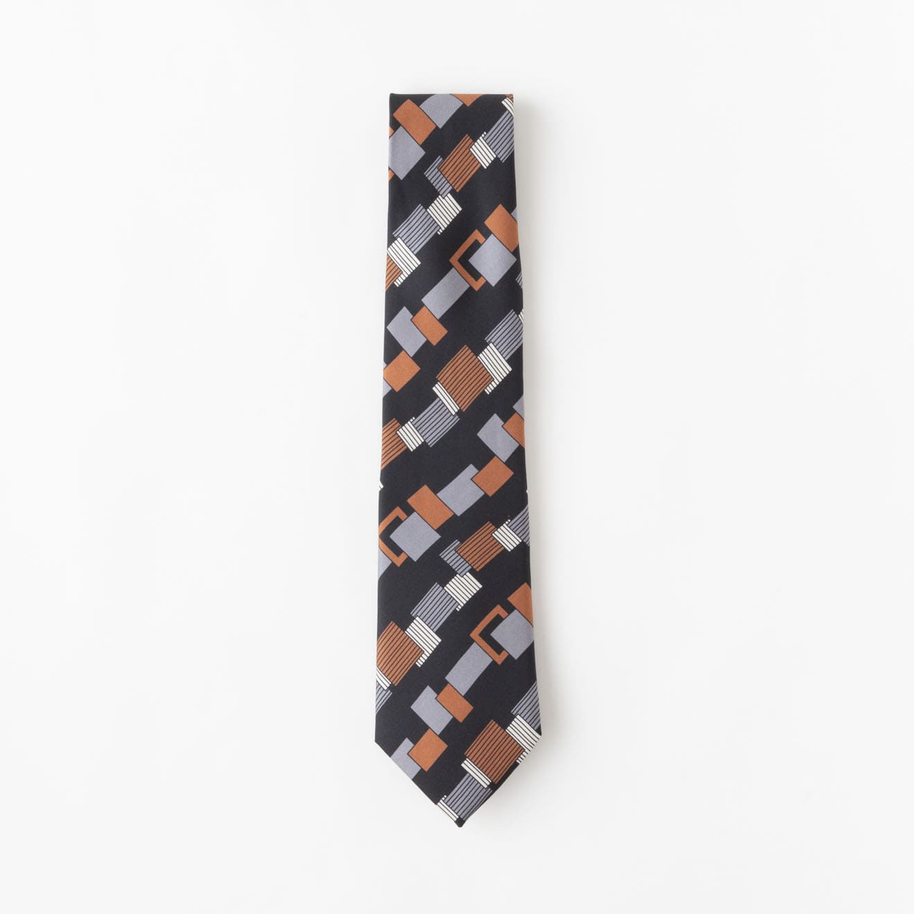 ブラックスクエアモチーフタイ