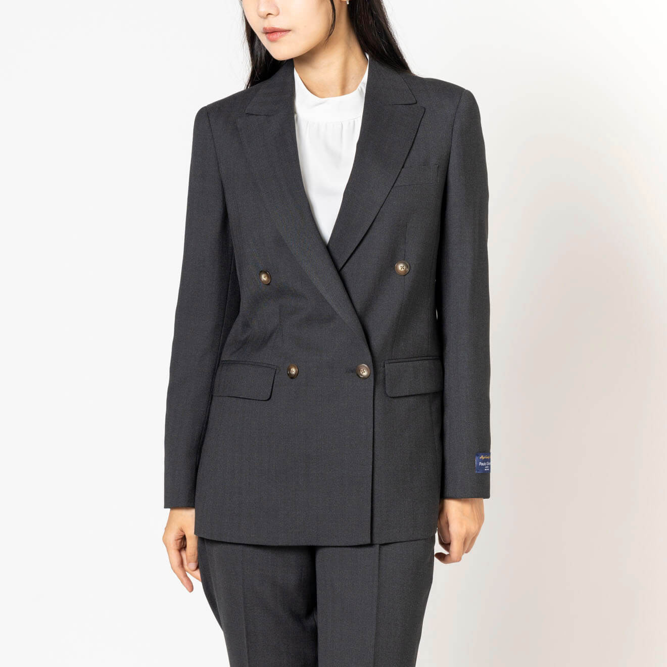 オリベイラ社 ダブルブレストジャケット　チャコールグレー