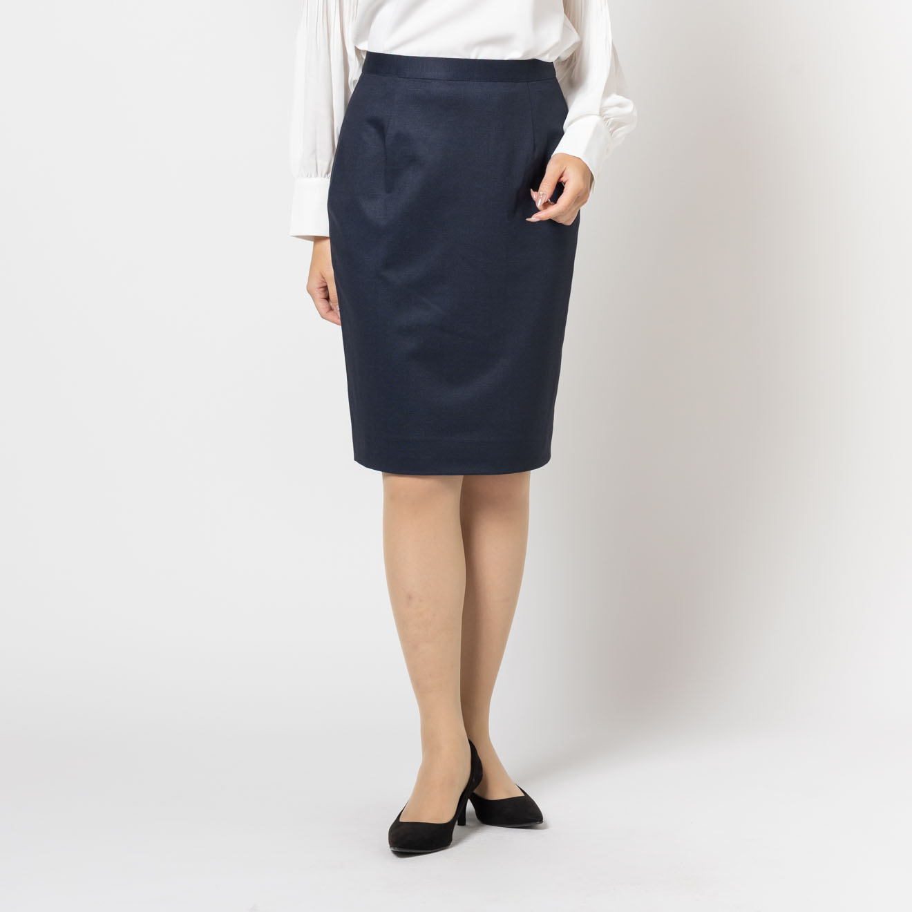 トラベラージャージー / タイトスカート ネイビー
