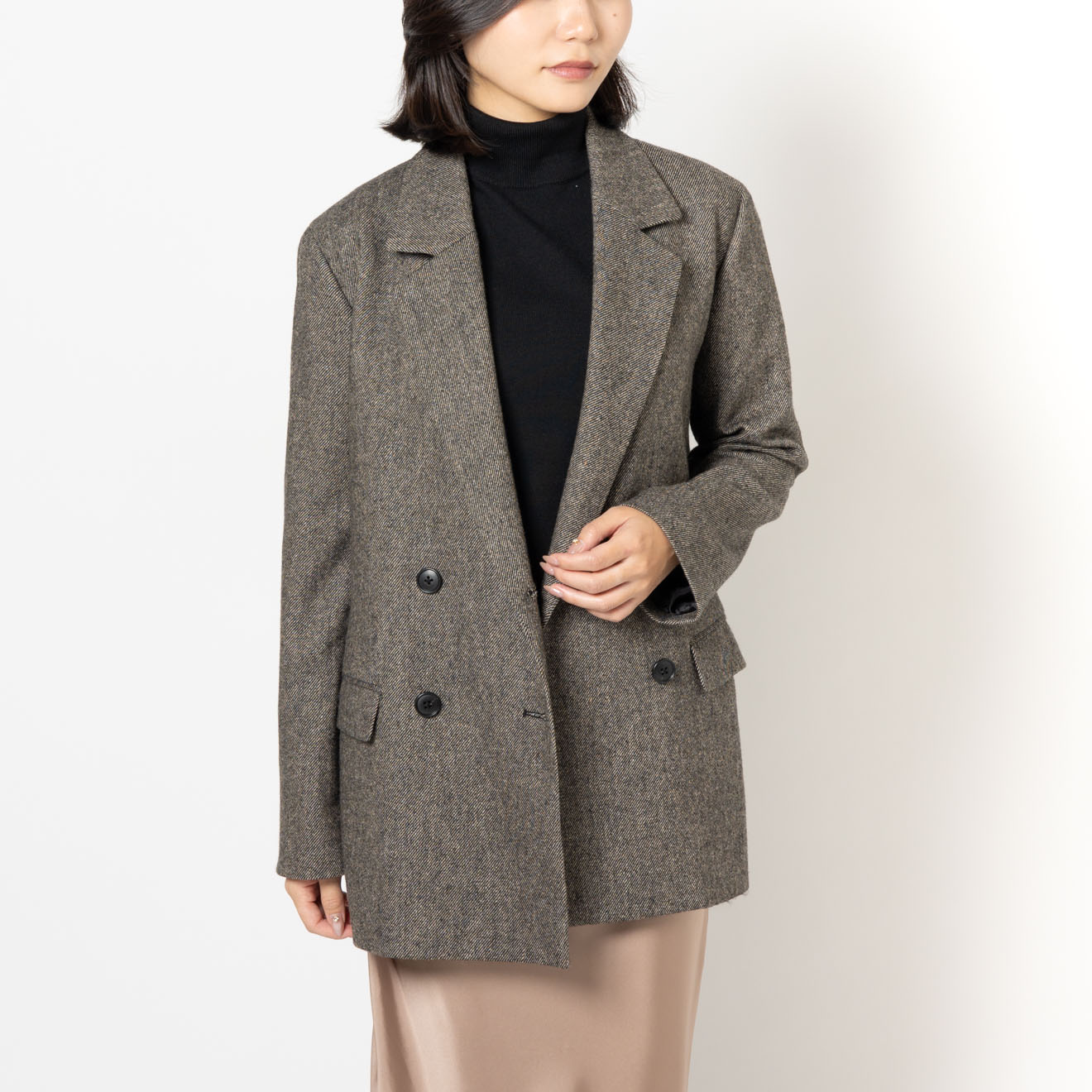 ツイルオーバージャケット ブラウン