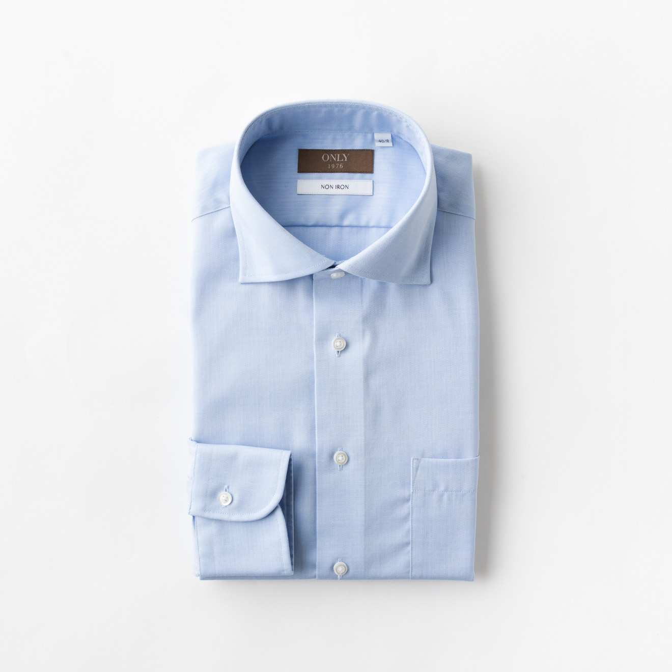 綿100%ノンアイロン / セミワイドスプレッド